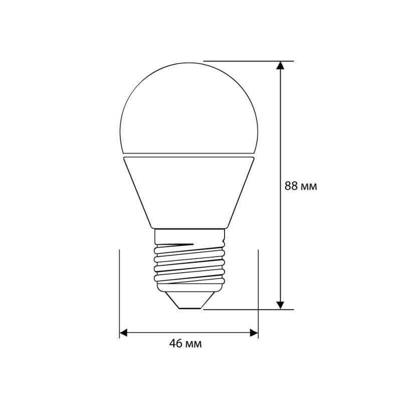 Лампа светодиодная LED8-G45/830/E27 8Вт шар 3000К тепл. бел. E27 720лм 170-265В Camelion 12392