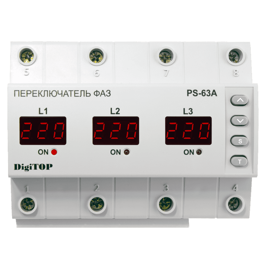 Переключатель фаз  PS-63A DigiTOP