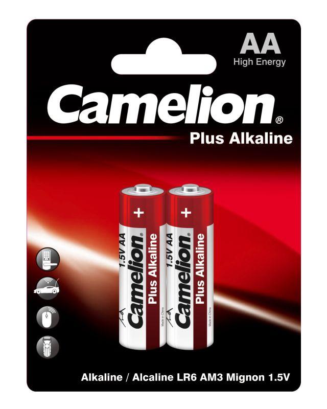 Элемент питания алкалиновый AA/LR6 1.5В Plus Alkaline LR6-BP2 BL-2 (блист.2шт) Camelion 1652