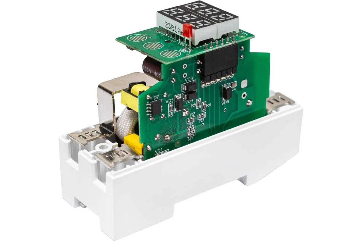 Реле напряжения с ограничителем мощности RE RМ-7kW RostokElectro