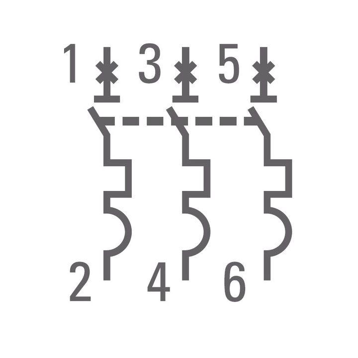 Выключатель автоматический модульный 3п C 32А 4.5кА ВА 47-63 PROxima EKF mcb4763-3-32C-pro