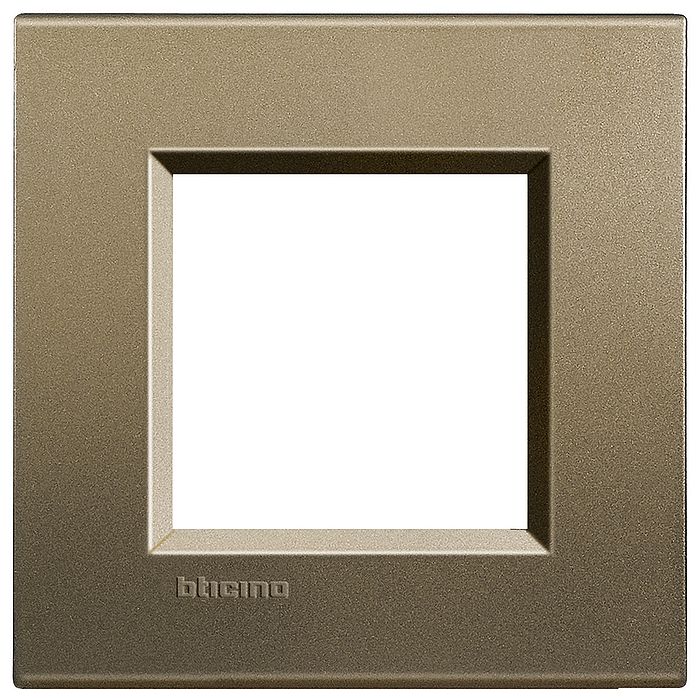 Рамка 1 пост BTicino LIVING LIGHT, коричневый шелк, LNA4802SQ