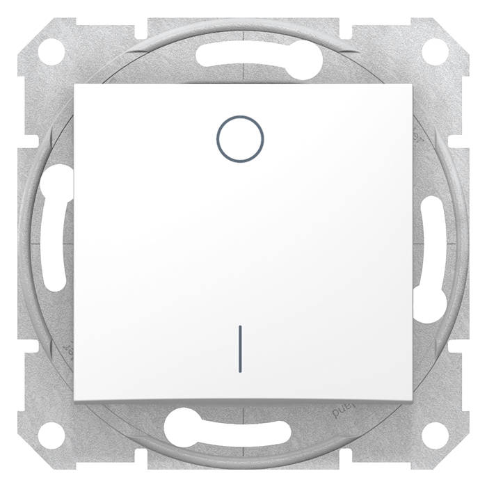 Выключатель одноклавишный Schneider Electric SEDNA, белый, SDN0200221