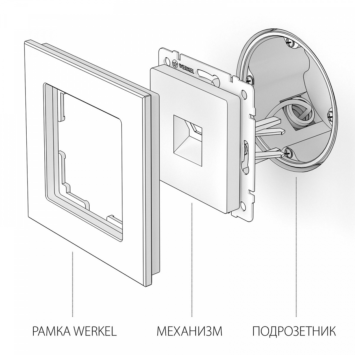 Розетка Ethernet RJ-45 (шампань) W1181011